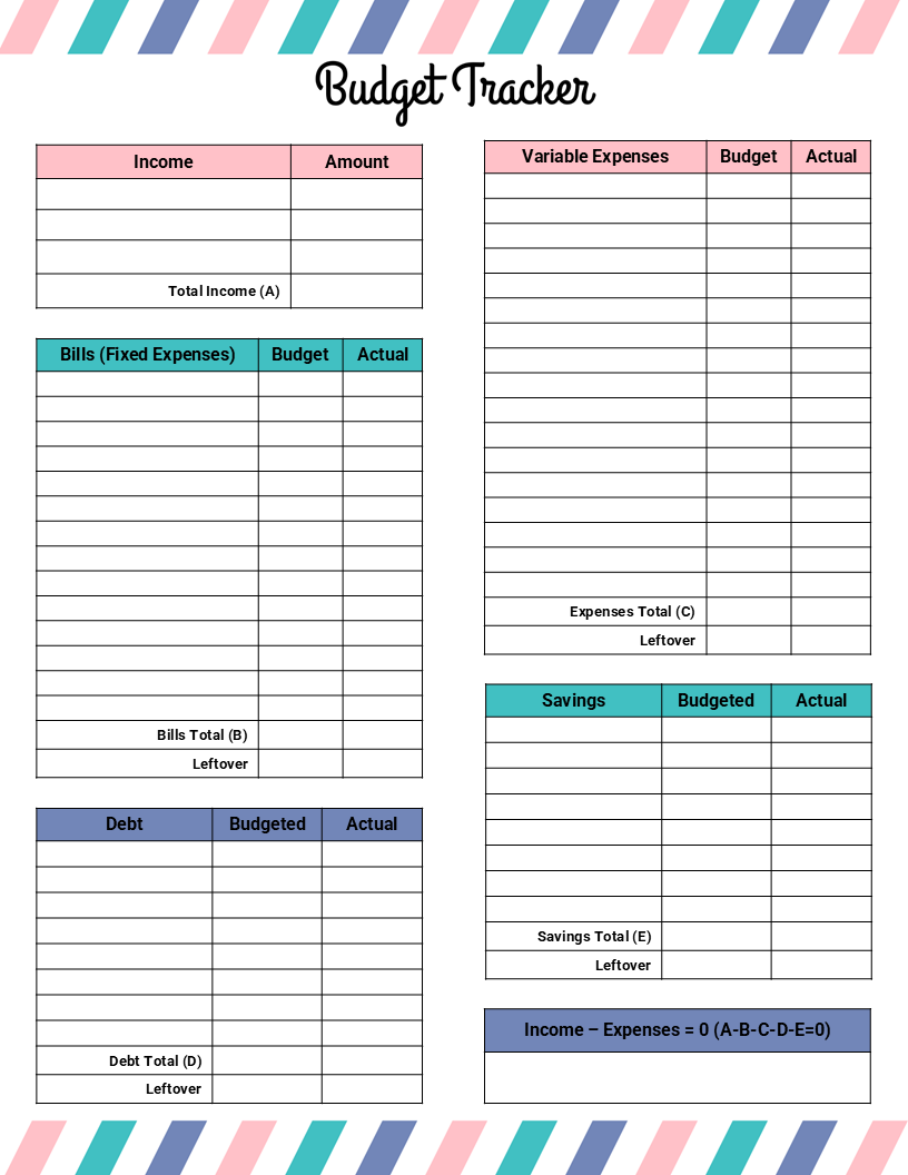Monthly Budget Planner Idea