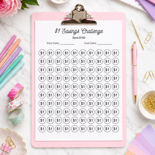 1 Dollar Savings Challenge