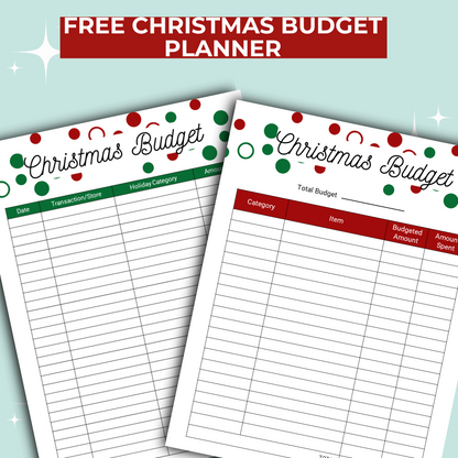 FREE Christmas Budget Printable