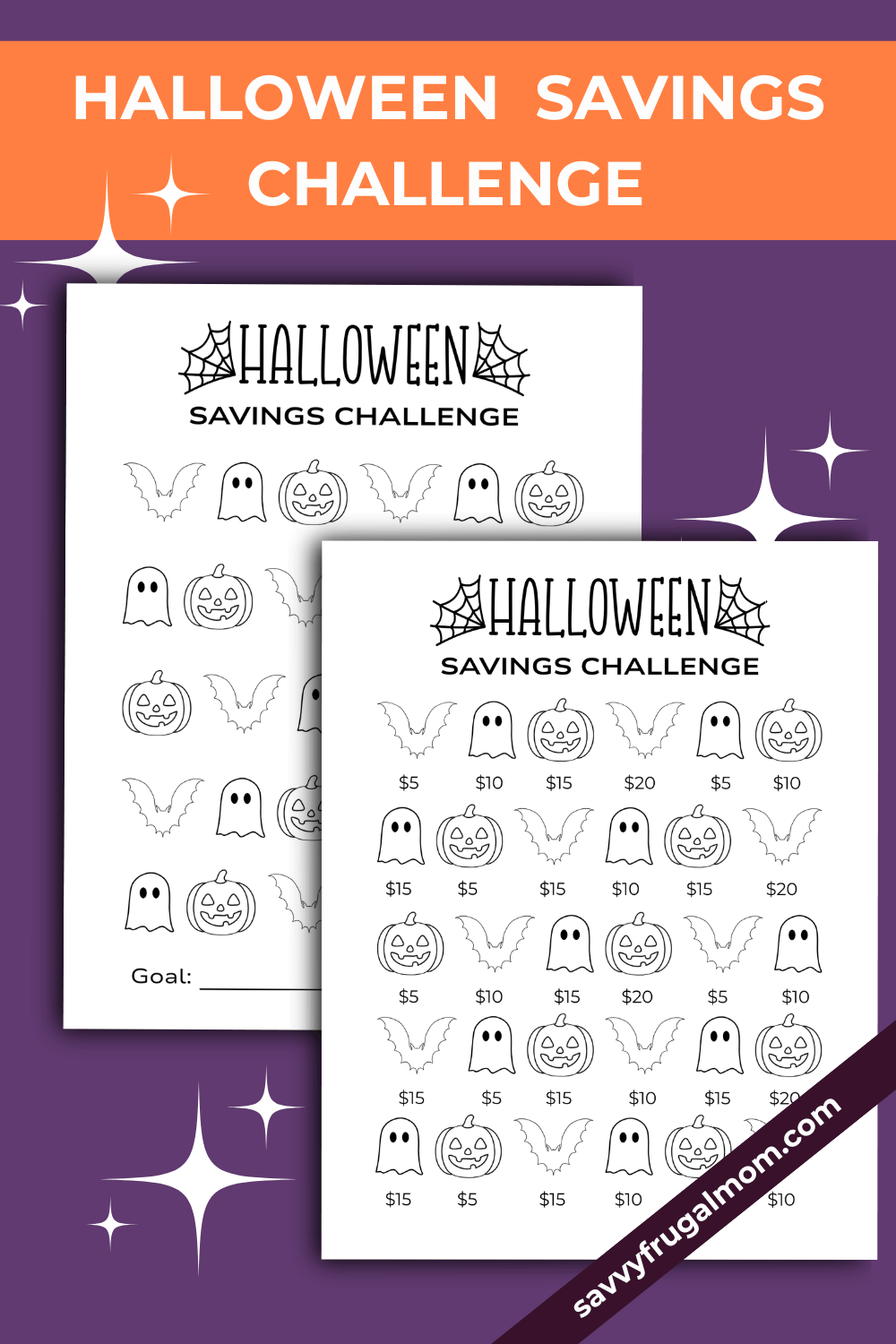 Halloween Savings Challenge Printables