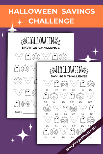 Halloween Savings Challenge Printables