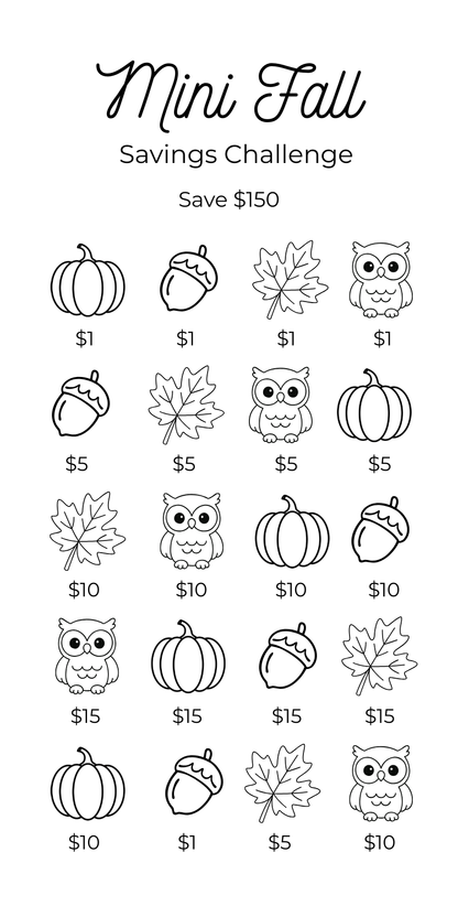 Mini Fall Savings Challenge