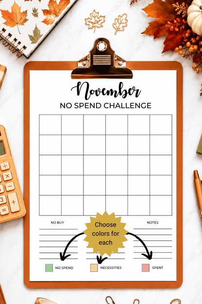 No Spend November Savings Challenge