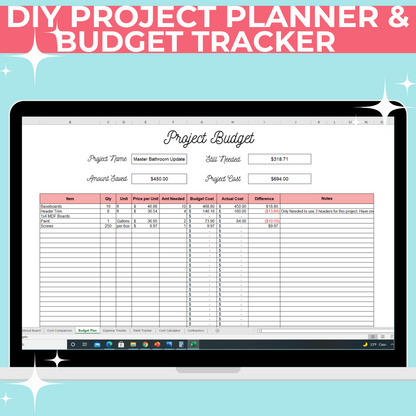 DIY Project Planner and Budget Tracker