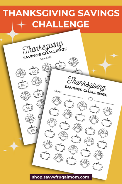 Thanksgiving Savings Challenge Printables