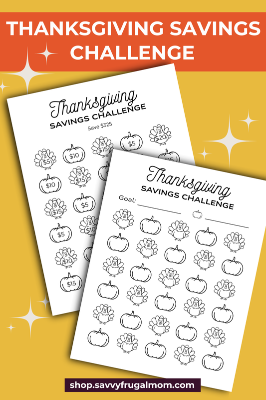 Thanksgiving Savings Challenge Printables
