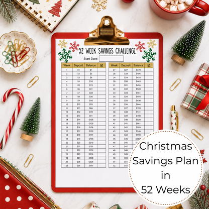 52 Week Christmas Savings Challenge