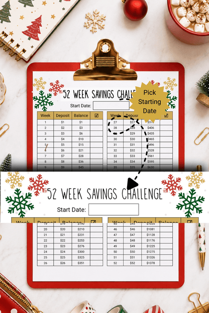 52 Week Christmas Savings Challenge