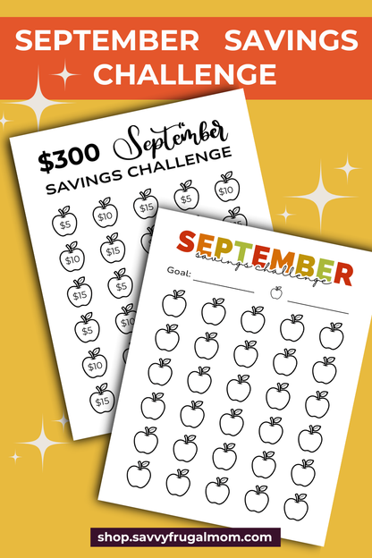 September Savings Challenge Printables