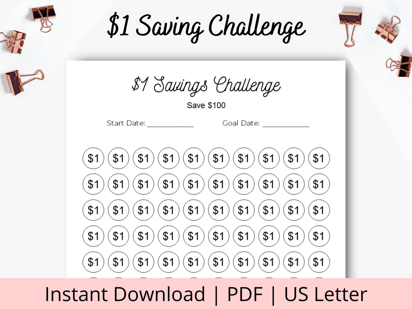 1 Dollar Savings Challenge