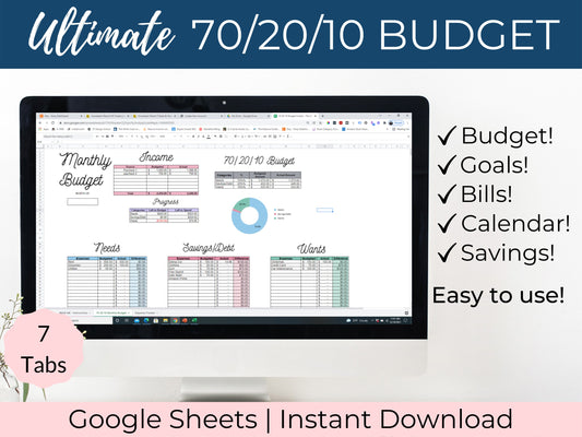 70 20 10 Budget Spreadsheet