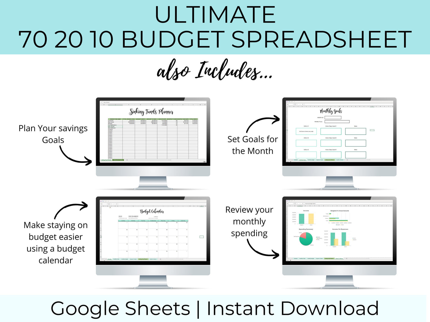 70 20 10 Budget Spreadsheet