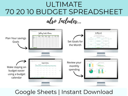 70 20 10 Budget Spreadsheet