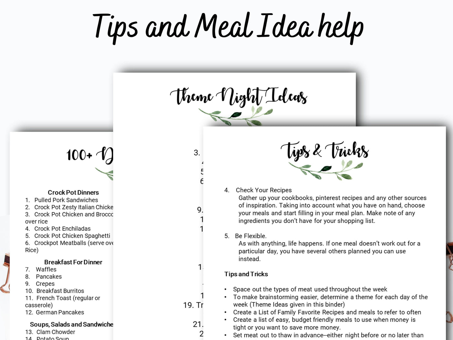Complete Meal Planning System